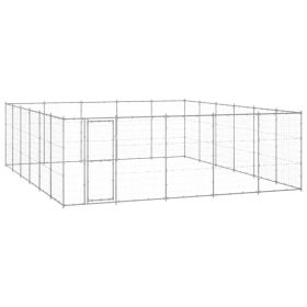 Outdoor Dog Kennel Galvanized Steel 390.7 ft²