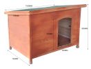 Outdoor Wooden Dog Kennel with leg protectors in backyard Dog House for small to medium dogs