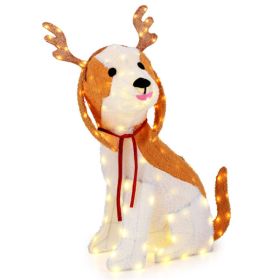 43.5-Inch LED Lighted Christmas Puppy Dog Yard Decoration 43.5-Inch LED Lighted Christmas Puppy Dog Yard Decoration