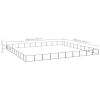 Dog Kennel Black 1076.4 ft² Steel