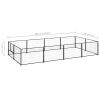 Dog Kennel Black 86.1 ft² Steel