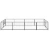 Dog Kennel Black 86.1 ft² Steel