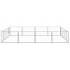 Dog Kennel Silver 172.2 ft² Steel