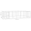 Outdoor Dog Kennel Galvanized Steel 364.7 ft²