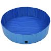 PawSplash Foldable Dog Pet Pool - Blue 48-Inch Durable PVC