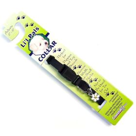 Li'l Pals Adjustable Nylon Collar (Option: Black  6"8" Long x 5/16" Wide)