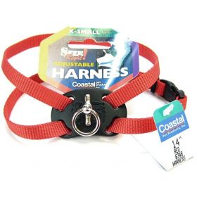 Coastal Pet Size Right Nylon Adjustable Harness (Option: Red  XSmall  (Girth Size 10")