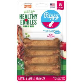 Nylabone Healthy Edibles DHA Omega-3 Dog Chew Treat Long (Option: 3 Puppy  Lamb & Apples Flavor  Petite (8 Pack))