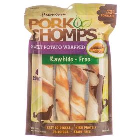 Pork Chomps Premium Pork Twistz (Option: Sweet Potato  Large  4 Count)