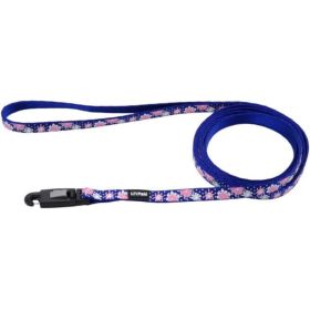 Li'L Pals Reflective Leash (Option: Flowers with Dots  6'L x 3/8"W)