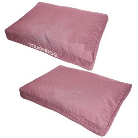 Touchdog 'Husky' Water-Resistant Premium Rectangular Raised Dog Mat (Color: pink)