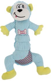 Pet Life 'Cuddle Plush' Mesh and Plush Squeaking Dog Toy (Color: light blue)